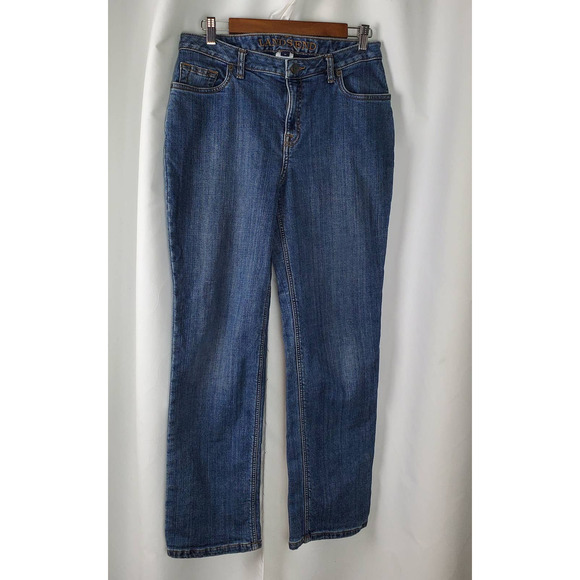 Lands'end Blue Jeans Flannel Lined Size 10 - Picture 2 of 8